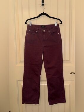 Quince Bella Stretch Straight Jeans in Wine Tasting Red Women’s Size 28
